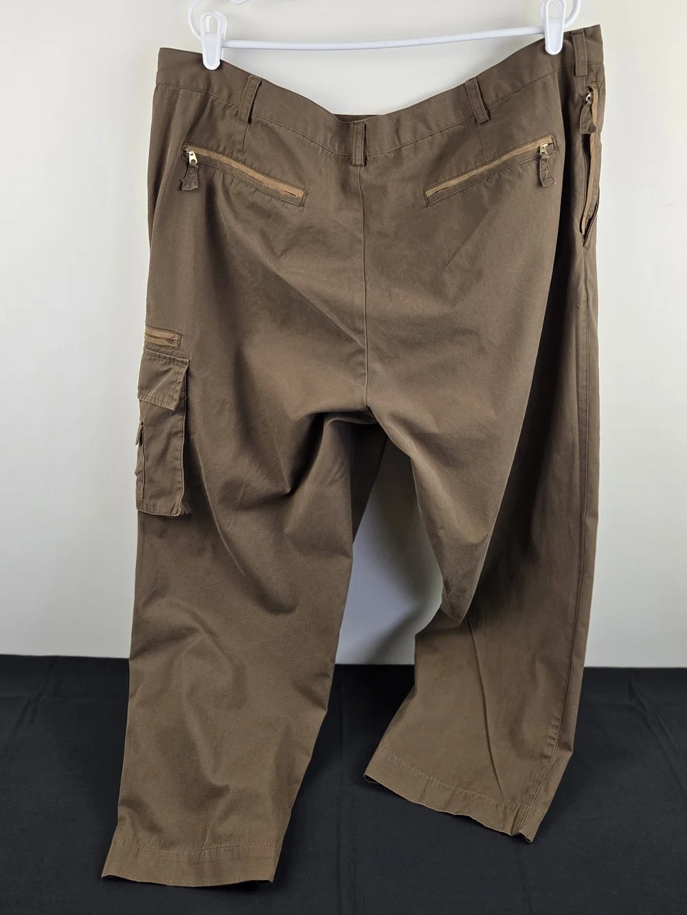 Vintage Orvis Pants Mens 42x27 Brown Multi Pocket Hunting Fishing Outdoor